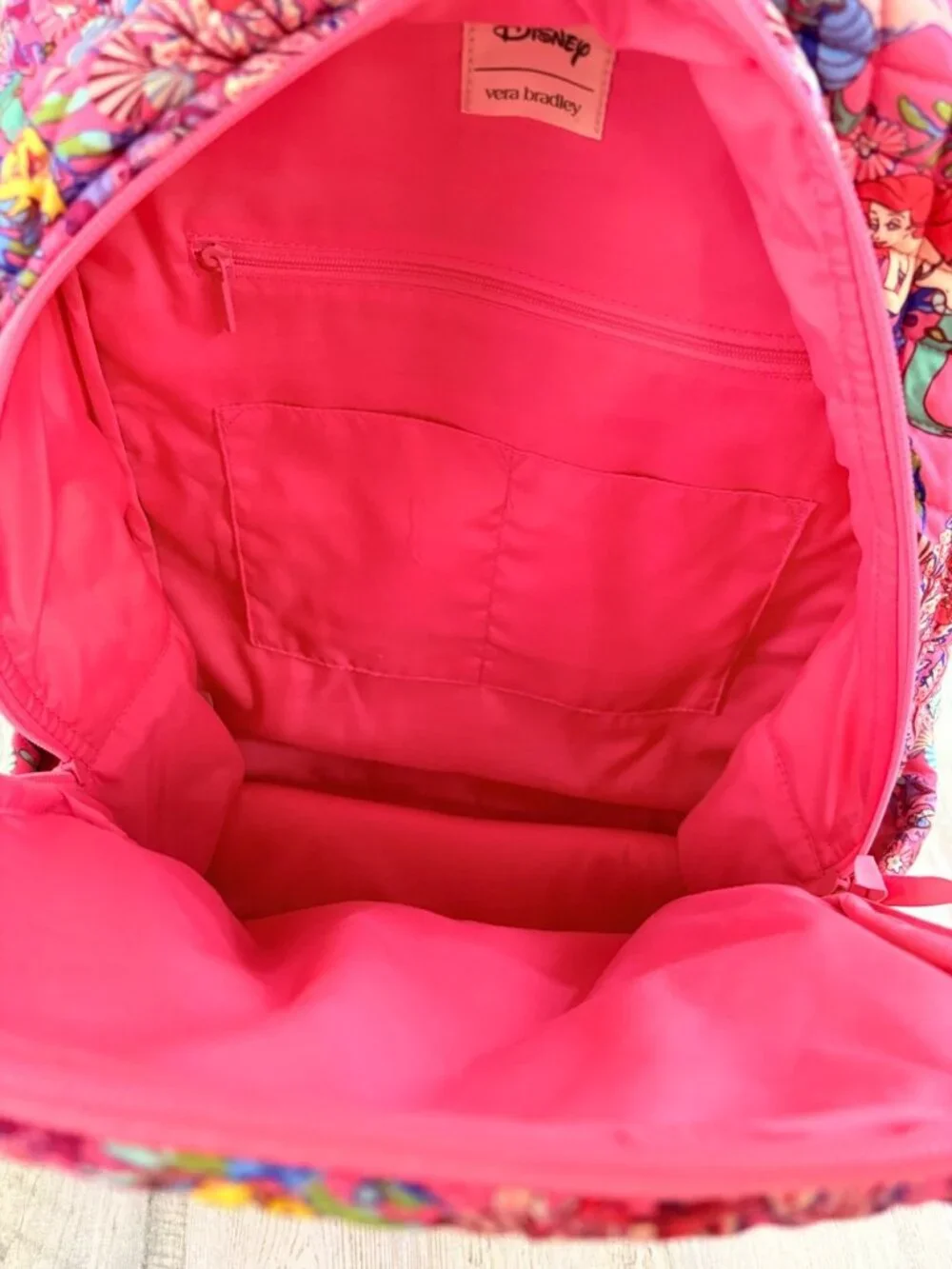 Vera Bradley Disney Ariel's Pink Lagoon Large Backpack NWT